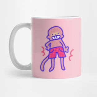 Pink Shorts Monkey Mug
